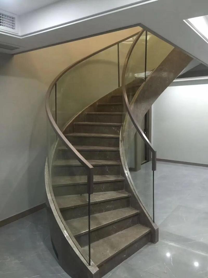 十堰市热弯弧形玻璃弧形楼梯玻璃 - 价格
